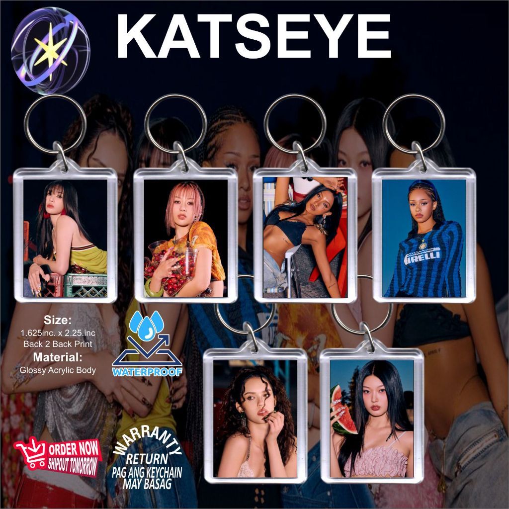 KEYCHAIN KATSEYE ACRYLIC PLASTIC SIZE1.625in. x 2.125.in DANIELA LARA ...