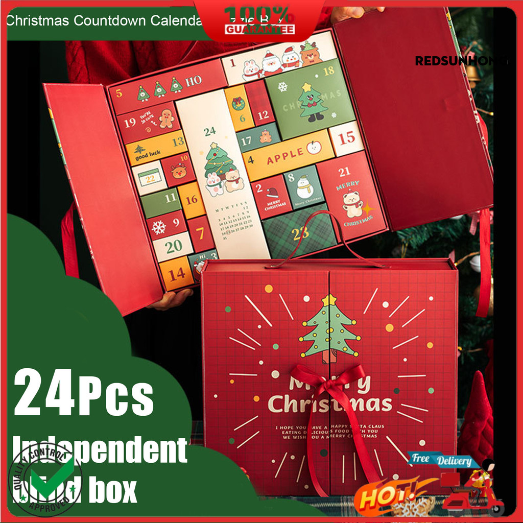 COD→☃（Only 1 Set x Empty Christmas Gift Box）Christmas Advent Calendar ...