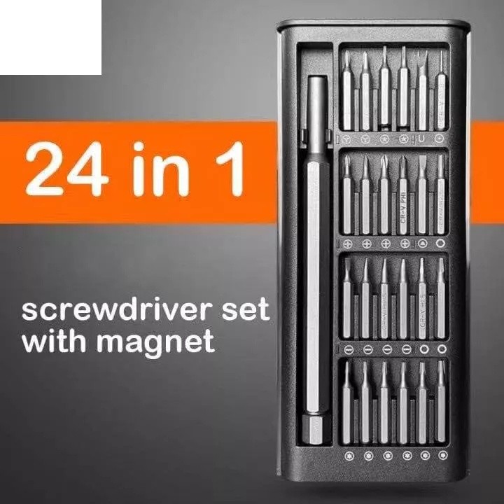 24 In 1 Precision Screw Driver Kit 60HRC Magnetic Bits Home Kit Repair ...