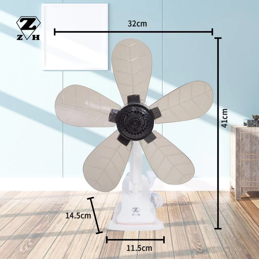 ZH Table Clip Fan 4/5 Blades Mini Home Electricfan portable desk/table ...