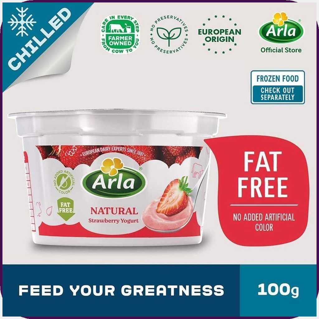 Arla Natural Strawberry Yogurt 100g | Shopee Philippines