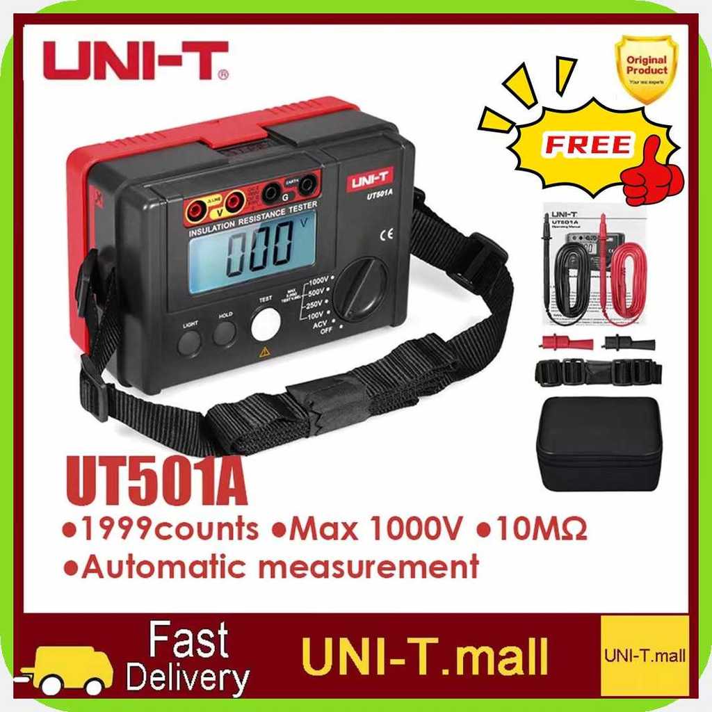 UNI-T UT501A Insulation Resistance Tester Meter 2000Count Voltage ...