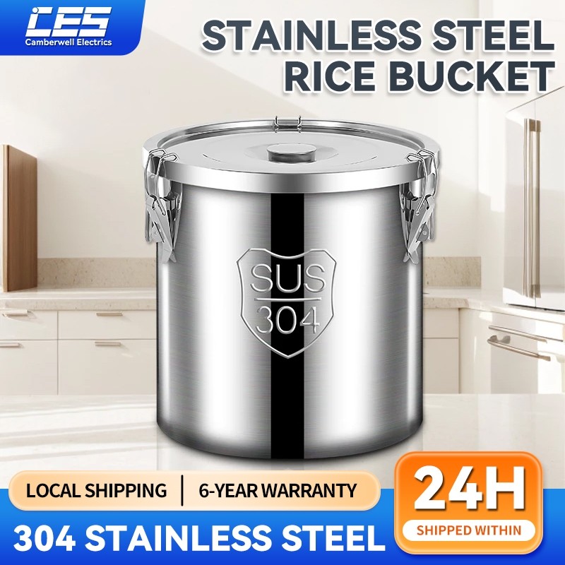 CES 304 Metal stainless steel closed food rice storage container ...