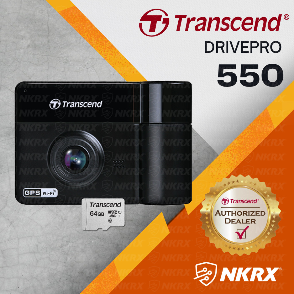 NEW MODEL Transcend Drivepro 550 Dual Lens Starvis Sensor Dashcam with ...