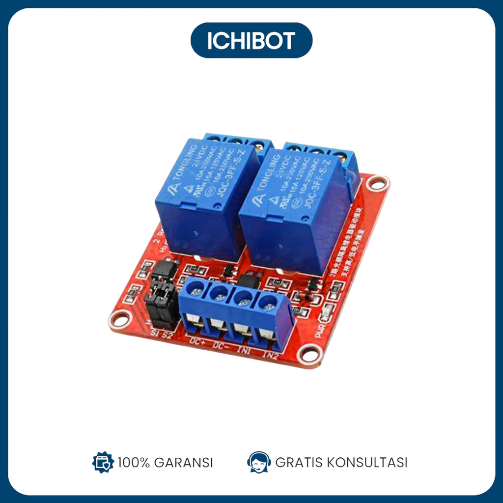 Relay Module 2-Channel 5V 田 Optocoupler, Trigger High/Low | Shopee ...