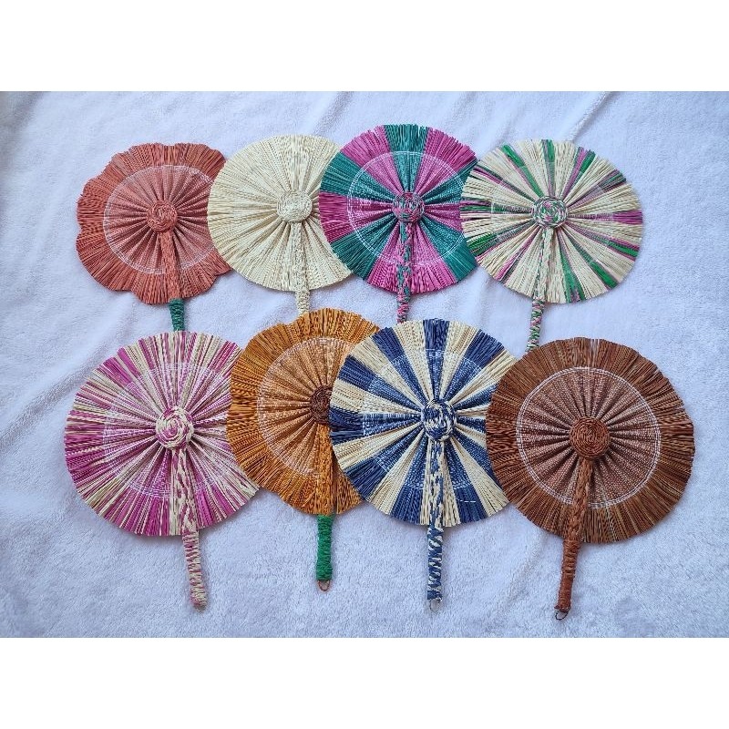 Raffia Abaniko/ Native Raffia Hand Fan Abaniko Pamaypay | Shopee ...