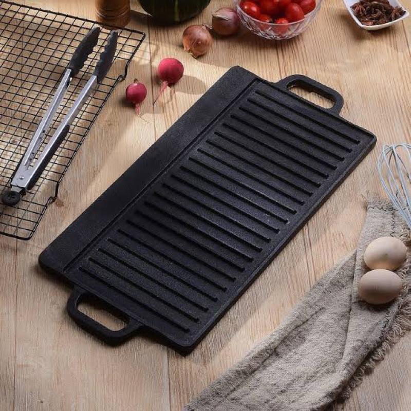 16`Vr;x&9 inches Cast Iron Rectangular Reversible Griddle - Filipino ...