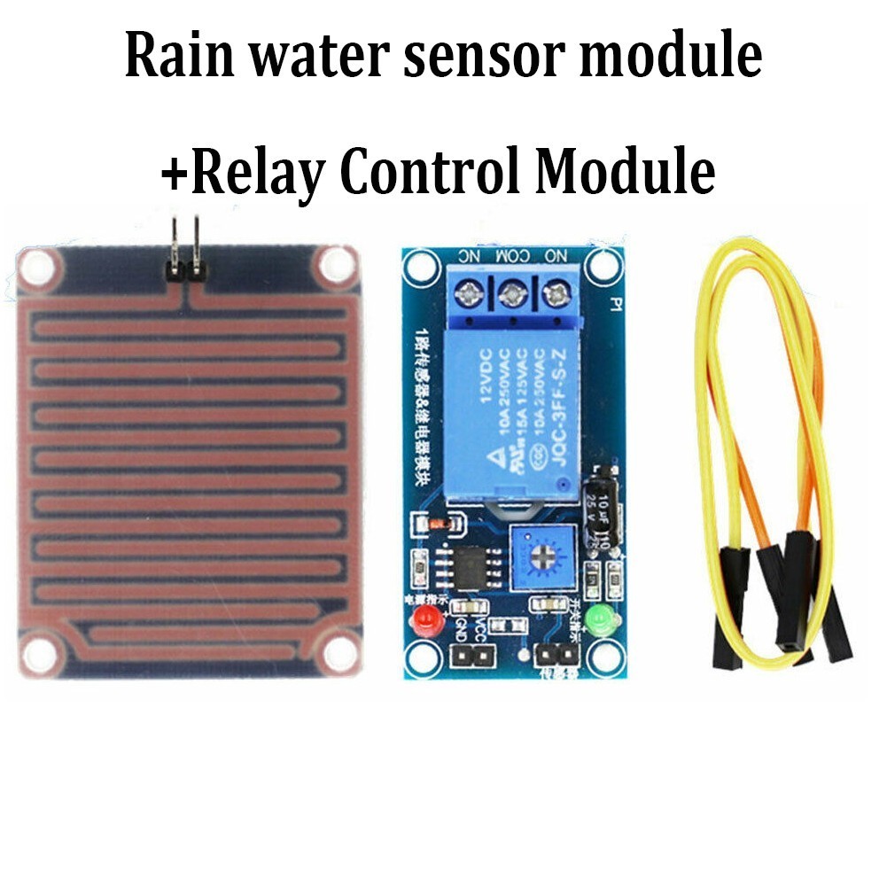 【Bestselling】Rain Sensor 12V Raindrops Water Detection Module Raindrop ...