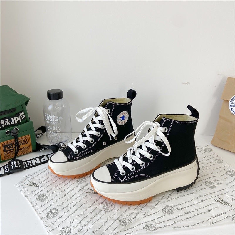 Converse]UD^wu|Run star Canvas unisex shoes high cut