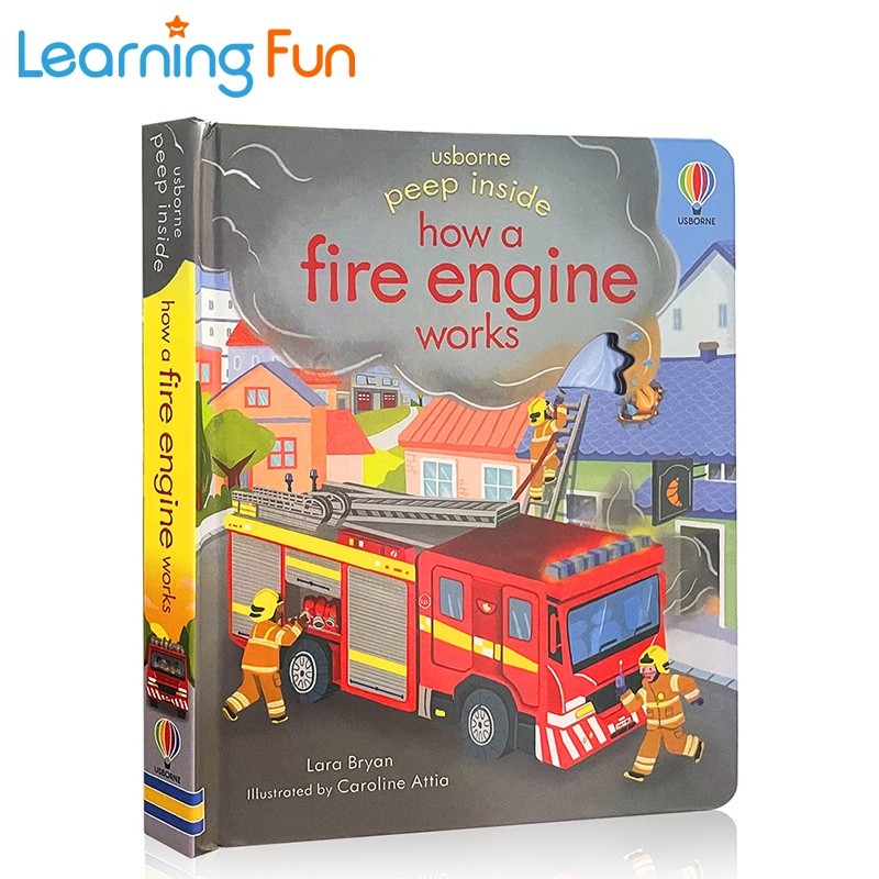 Usborne]eL}Peep+L]Inside How A Fire Engine Works 3D Flap English ...