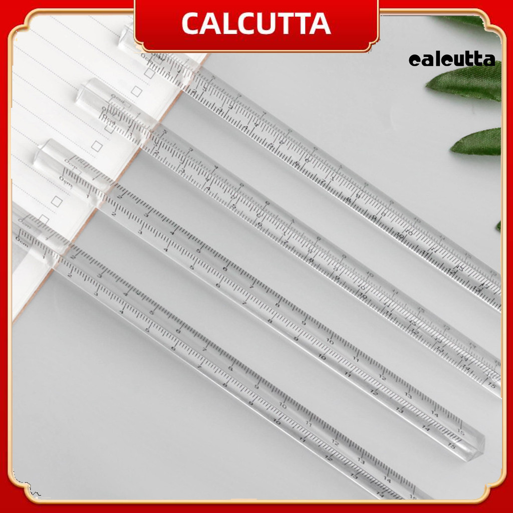 [cal]Scale Ruler Clear Scale Print Long Lasting Transparent Triangle ...