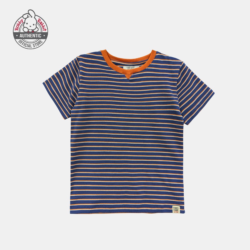 Robby Rabbit Boy Gamer Stripes Crew Neck Shirt (Blue) | Shopee Philippines