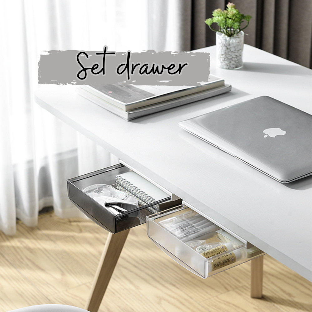 LOCAUPIN>G~Desktop?lM+Mini Drawer Hidden Under Table Pull Out Storage ...