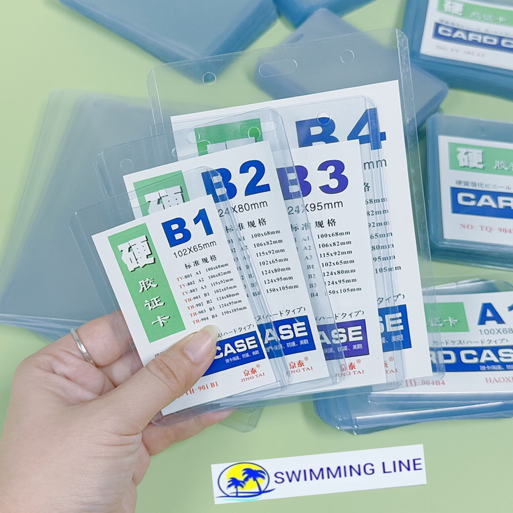 Transparent^se=ID$O}Card Holder 20pcs Plastic Card Case Set A1/B1/B2/B3 ...