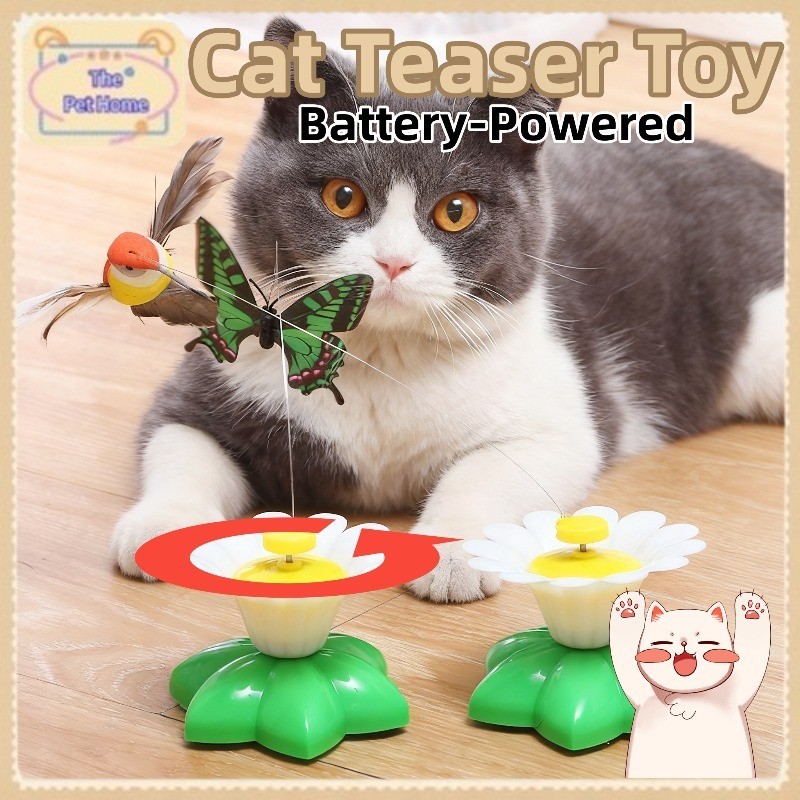 Automatic=j:Cat+q,Teaser Sticks 360 Electric Rotating Cat Toy Butterfly ...