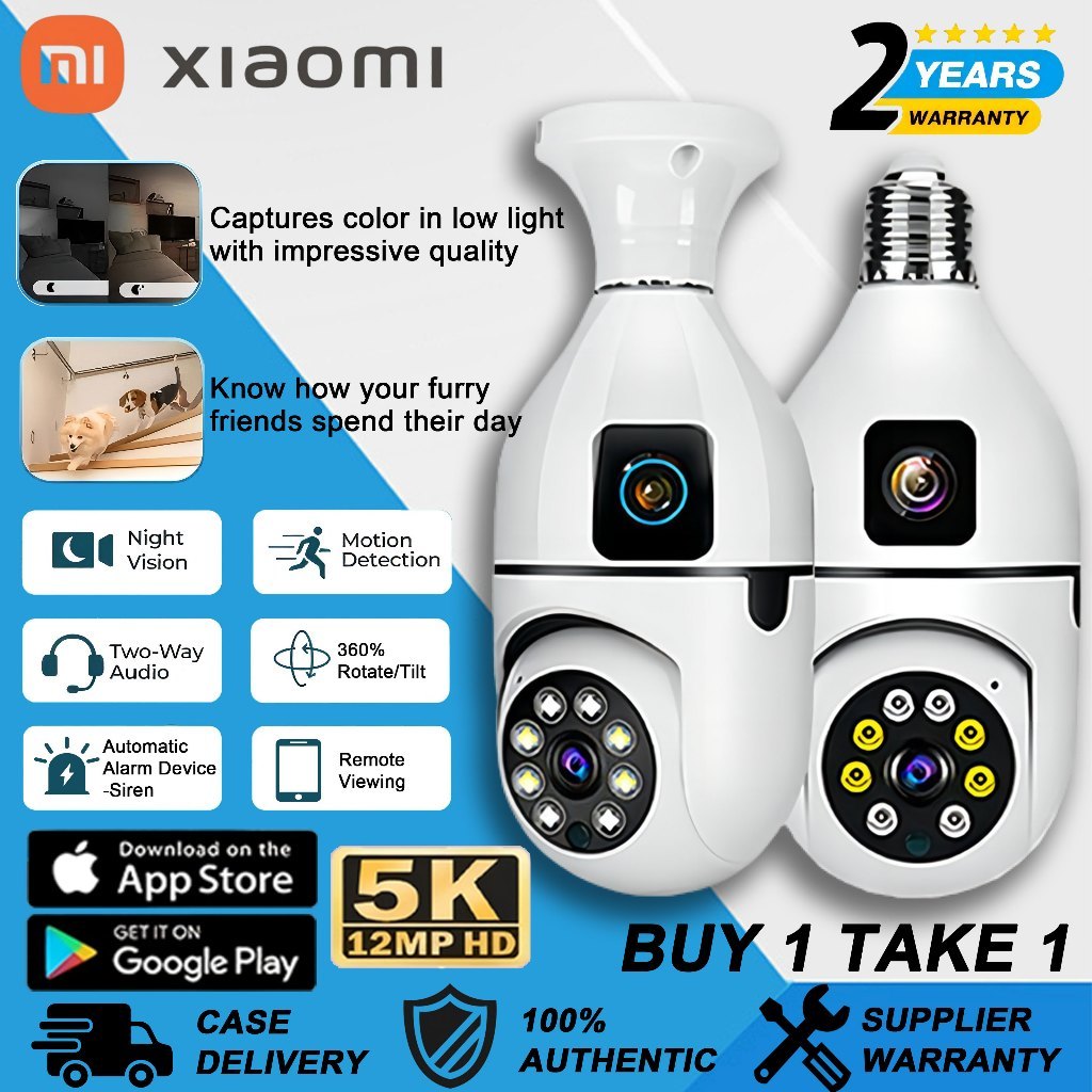 BUY 1 TAKE 1 V380 PRO CCTV Camera Dual Lens 48MP Ultra HD Night Vision ...