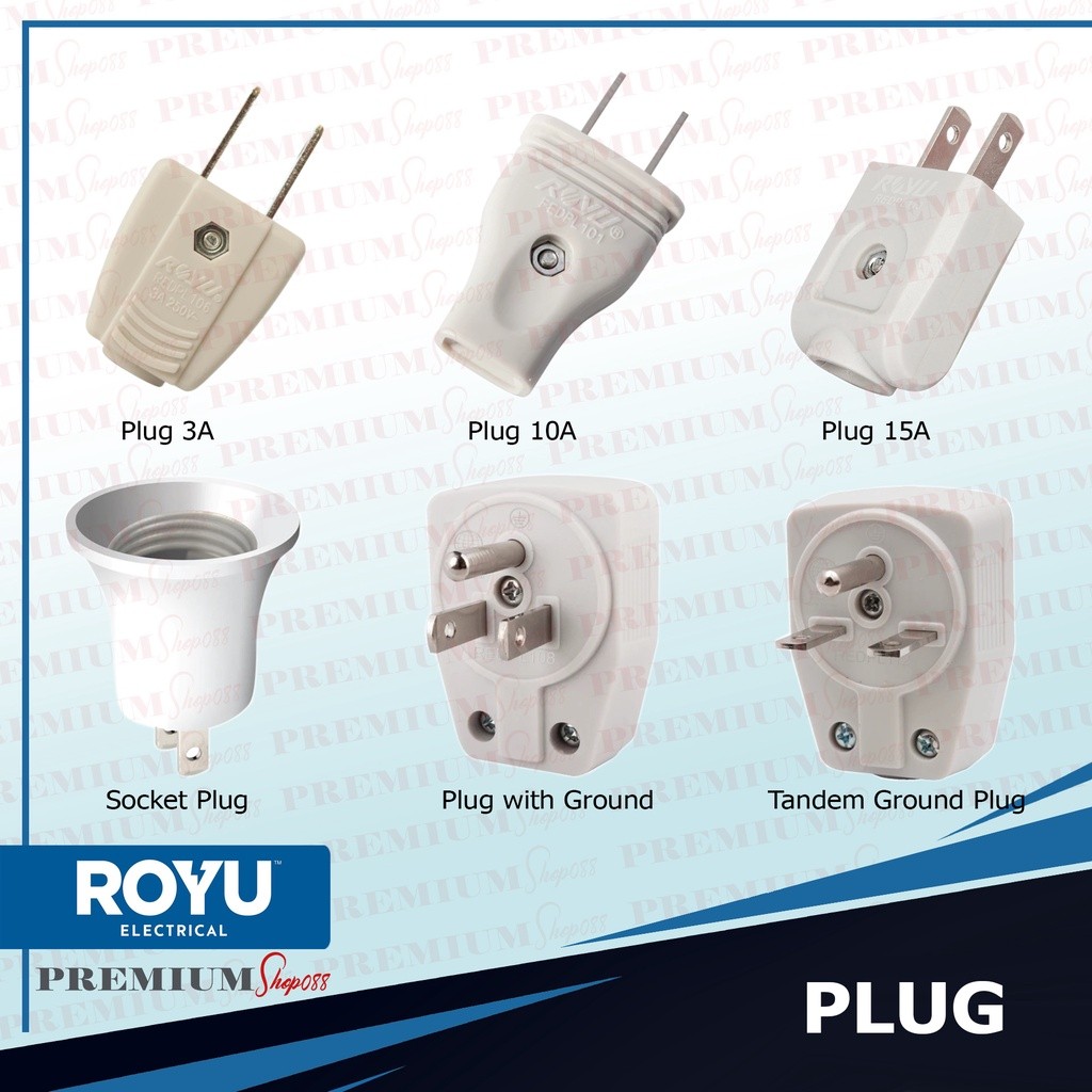 Royu_Je 3A 10A 15A Regular Heavy Duty HD with Ground Socket Tandem]mi ...