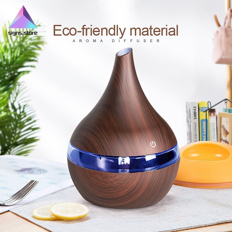 300ML@cU-Essential&P/Oil Diffuser 7 LED Lights Waterless Auto Shut Air ...