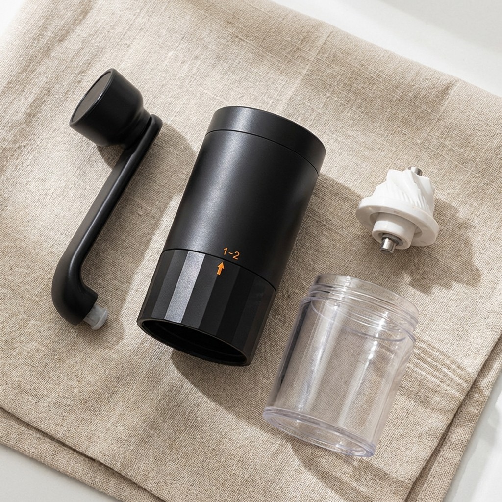 Portable Manual Coffee Grinder Adjustable Handheld Burr Mill for Home ...