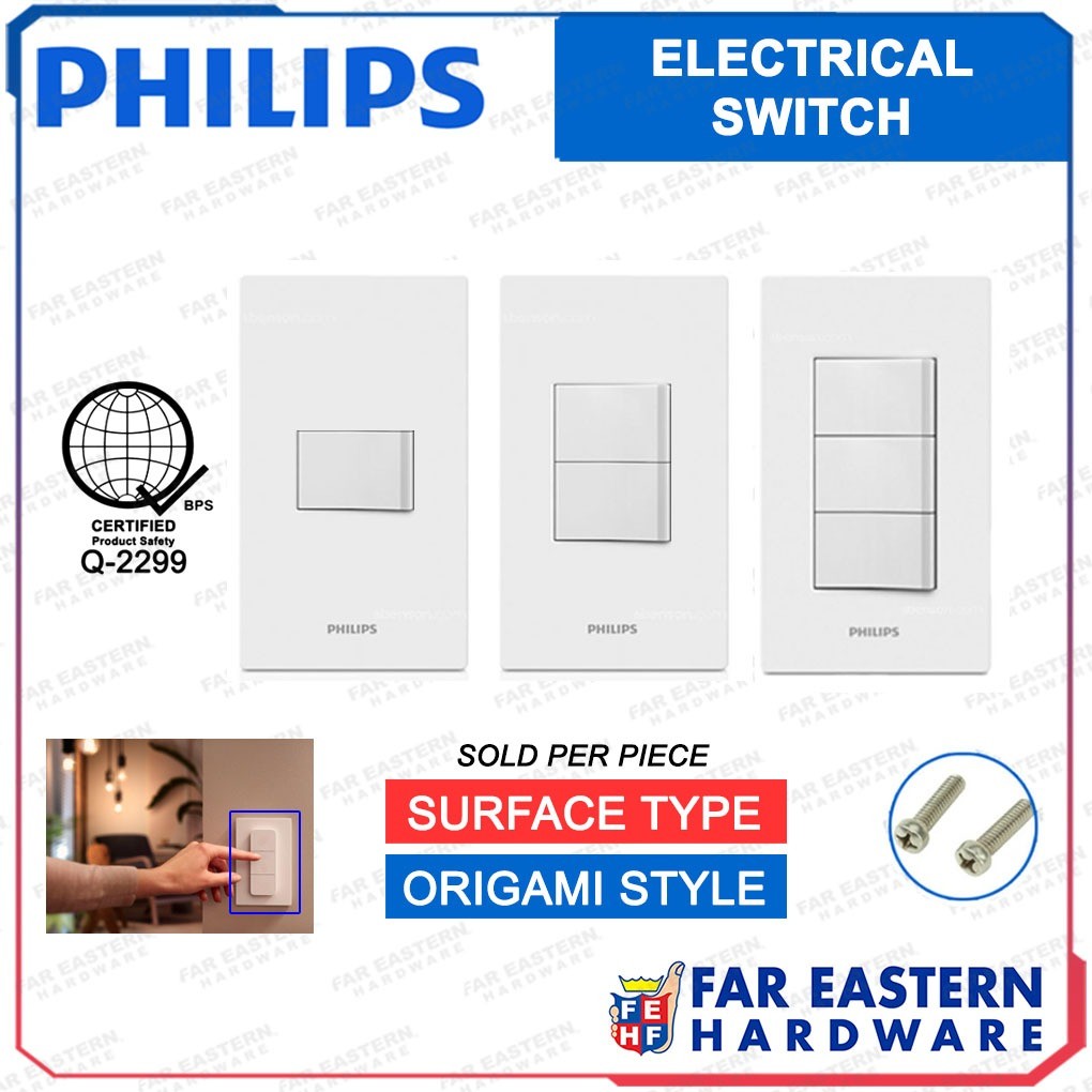 PHILIPSBY_Switch>of{Surface Origami Style Electrical Switches 1 | 2 ...