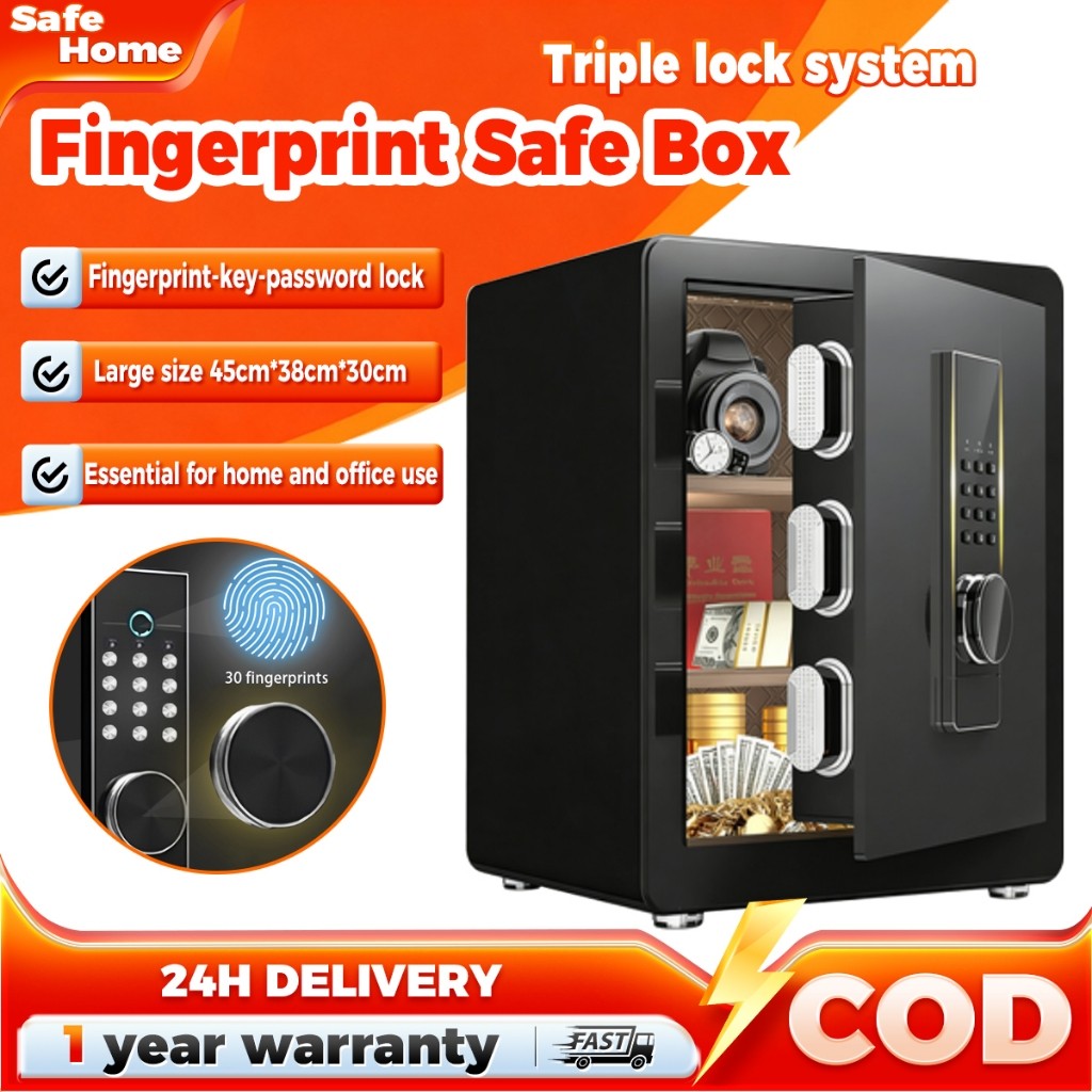 Digital!y}Safe^T_Box Fireproof Fingerprint pas safe New Safe Electronic ...