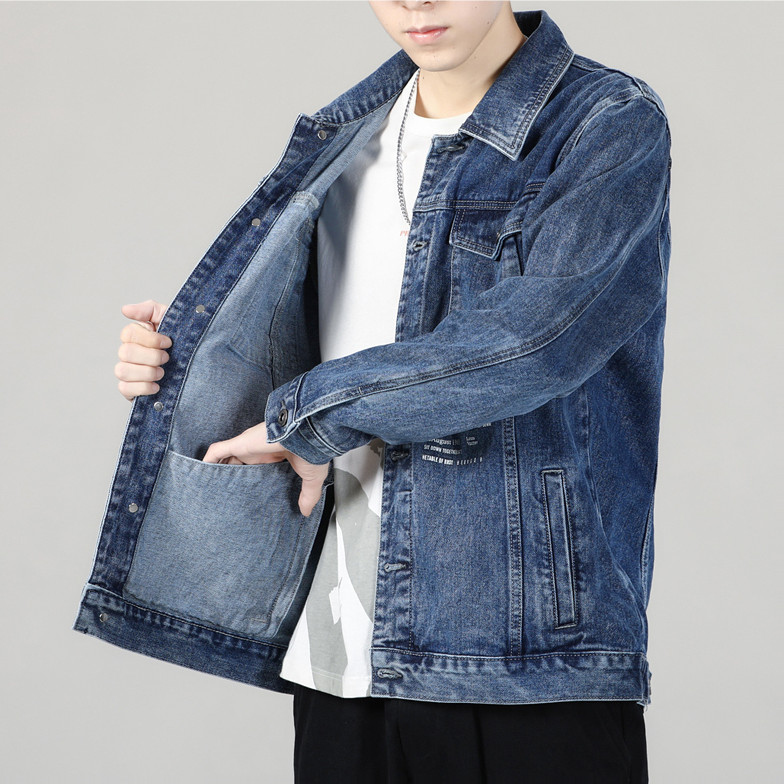 2024 Spring New Style High-Quality Denim Jacket Men Street Wear Loose ...