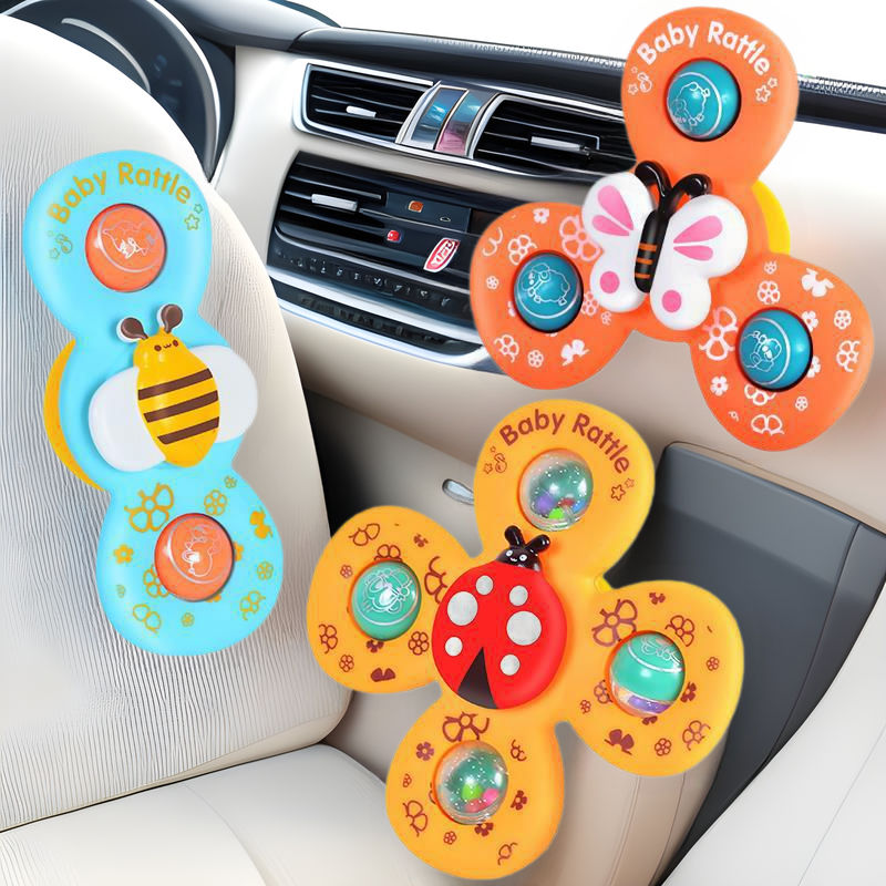 Baby Car Rear Hanging Toy – Spinning Music Bed Rattles Rotating Car ...