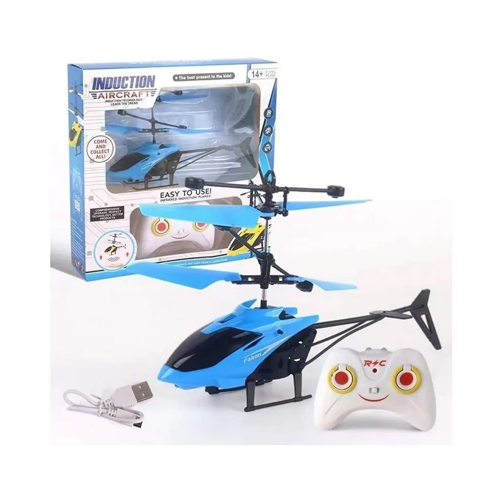 Mini Helicopter with Light, Remote Control, Handheld Device, USB ...