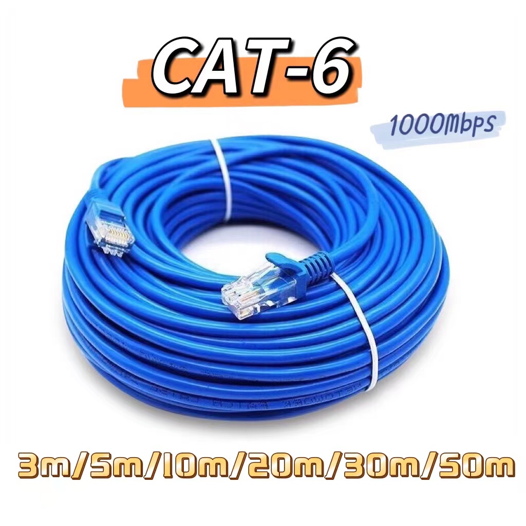 Cat6 5e Ethernet Network Cable 1000Mbps 25M to 60M RJ45 LAN Connector ...