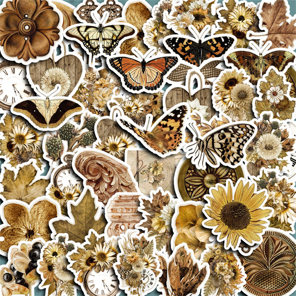 Butterfly Retro Animal Stickers 50Pcs Cute Stickers stickers aesthetic ...