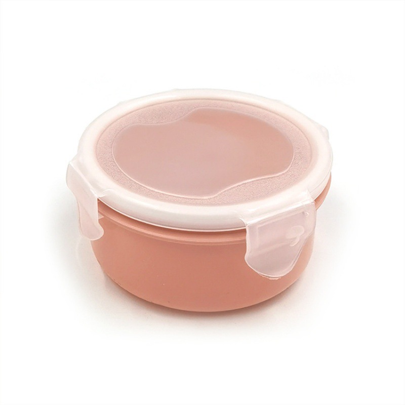 Plastic bento box Round storage food small lunch box Light lunch box ...