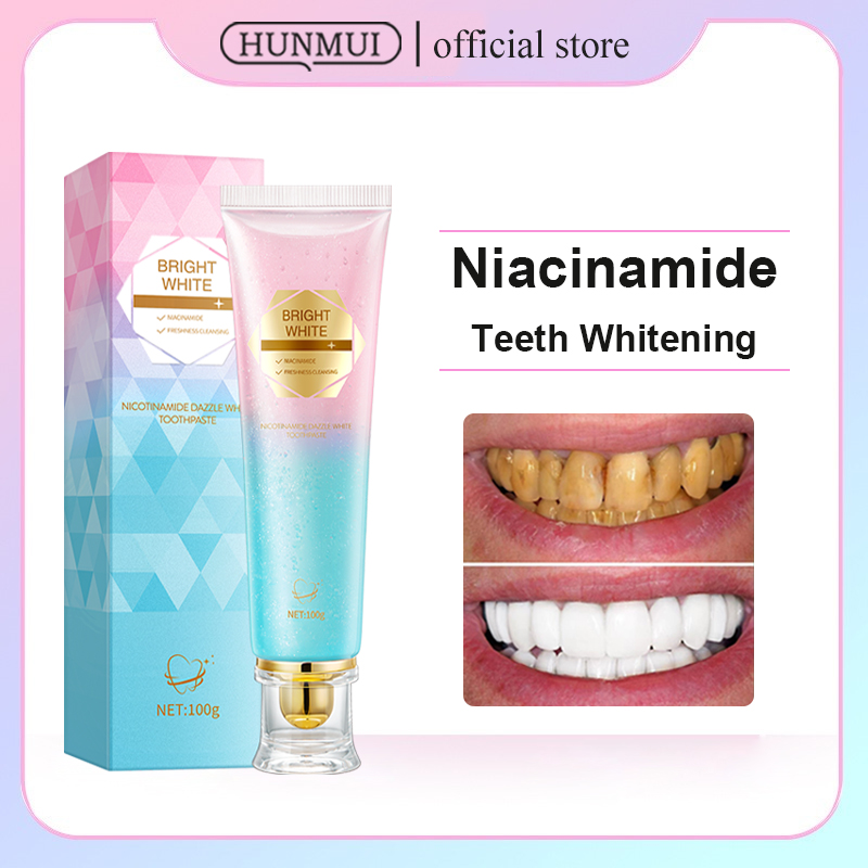 HUNMUI Niacinamide Whitening Toothpaste Freshens Breath Cleans Teeth ...