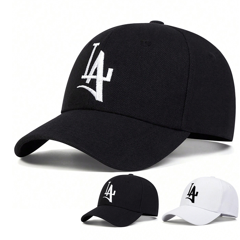 Unisex Letter LA Embroidery Adjustable Hip Hop Baseball Hat 4 Seasons ...