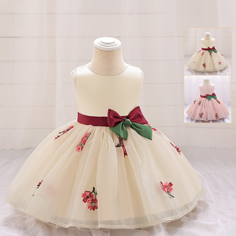 Baby Girl One-year-old Princess Dress Birthday Party Dress Girls Christening Dresses