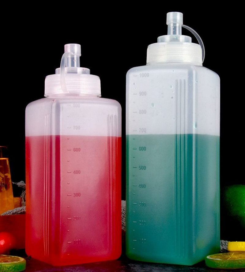 Plastic dressing squeeze bottle Salad dressing squeeze pot Food grade