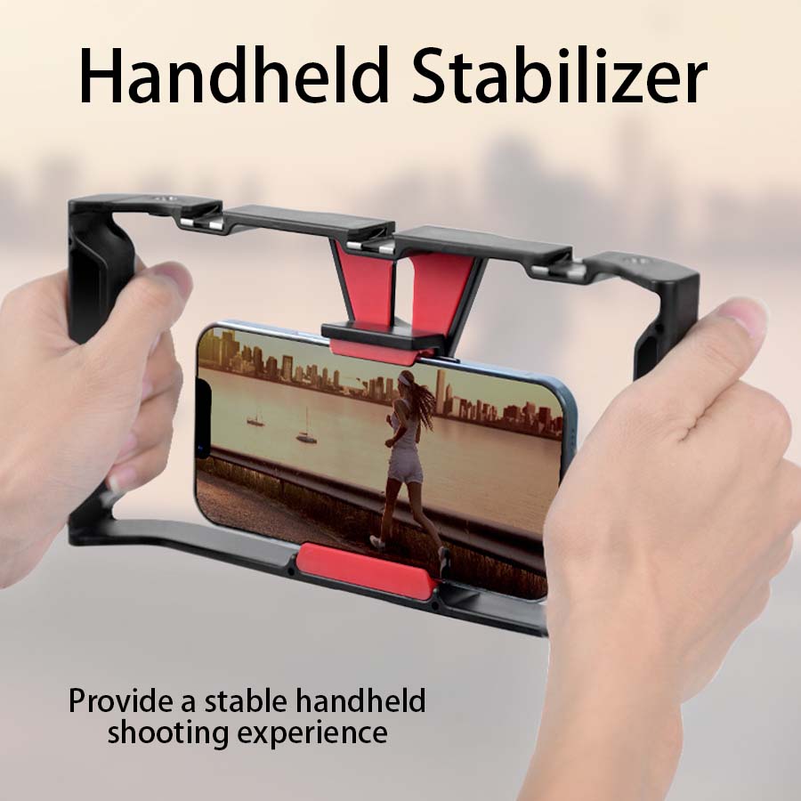 1 Handheld Stabilizer Rotating Gimbal Bracket Mobile Phone Microphone ...