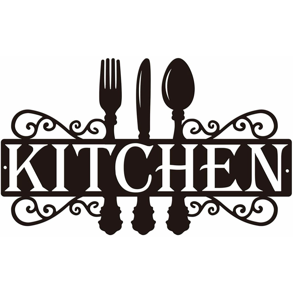 Kitchen Metal Sign Wrought Iron Crafts Metal Ornaments Sign Dining Room ...