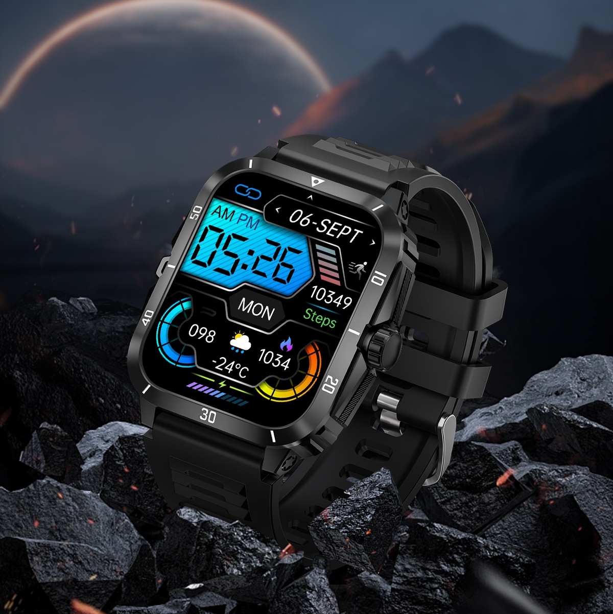 New Style ThreeProof Smart Watch, LargeCapacity Battery, Waterproof