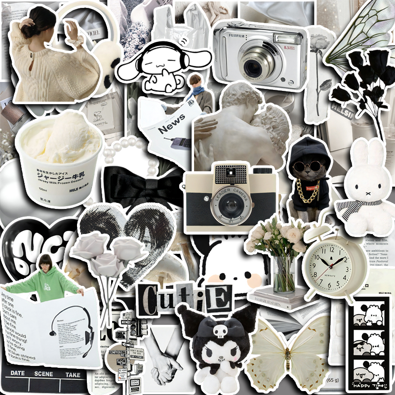 50pcs Cold Ins Stickers Diy Computer Laptop Washi Scrapbooking Stickers ...