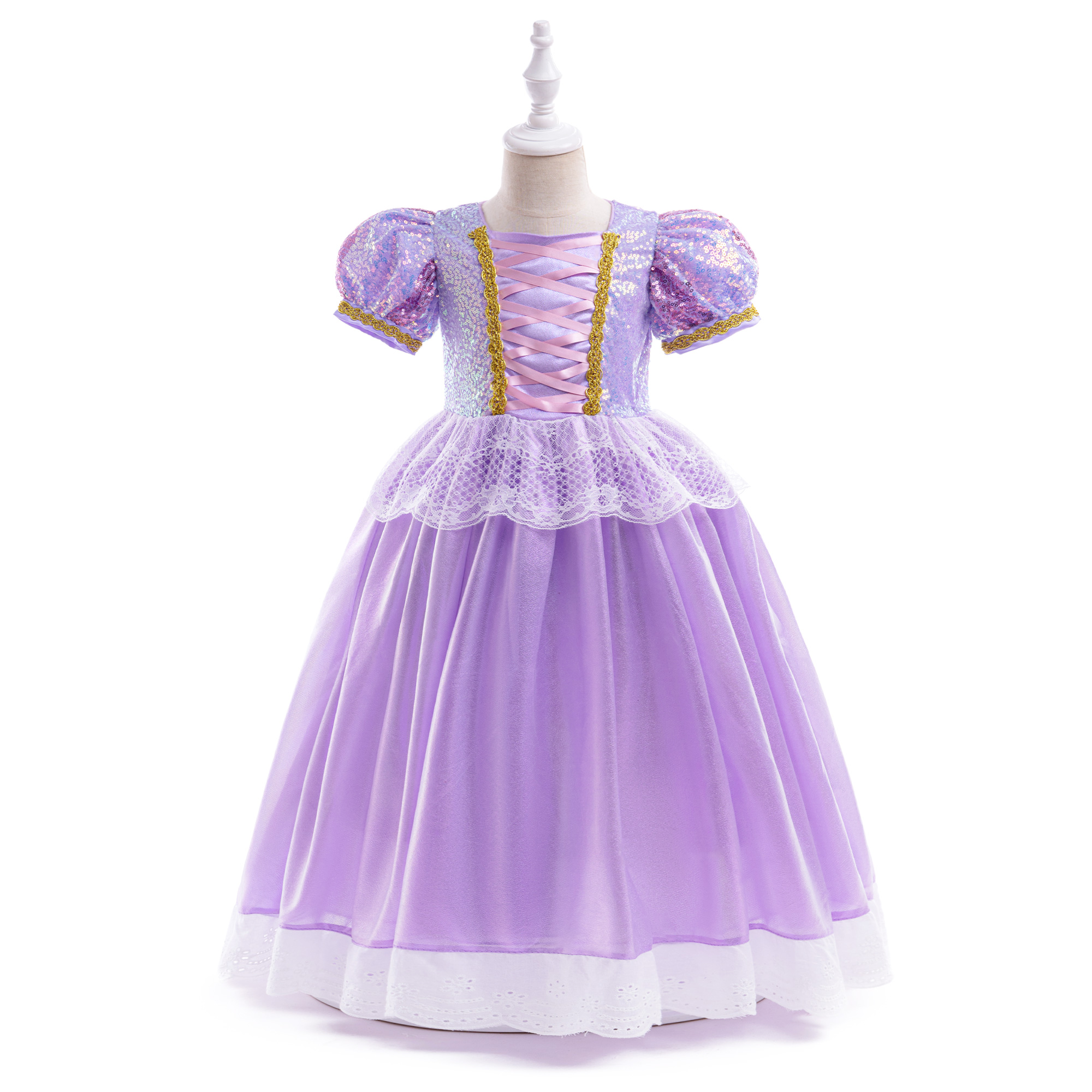 Funtasia Too Girls Sparkly Lavender Purple Snowflake Dress main image 0