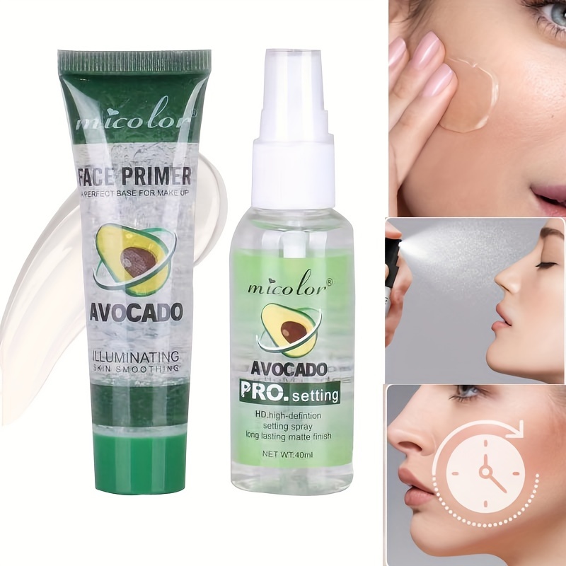 2Pack Bundle Face Primer and Setting Spray for All Day Makeup Wear