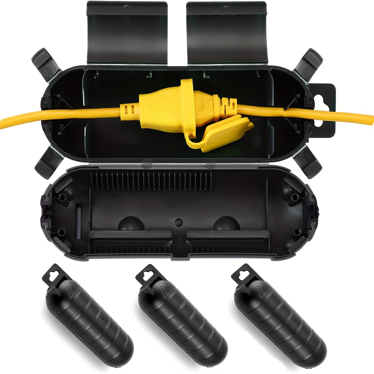 Extension Cord Plug Connection Protective Safety Cover, WaterResistant