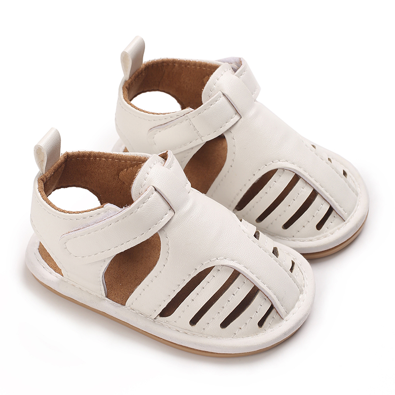 New Summer Newborn Boys Anti Slip Walking Shoes Men's Baby Solid Color ...