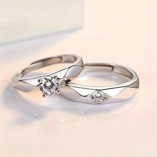 Fashion Simple Wedding Couple Rings Couple Gifts Rings Diamond Rings ...
