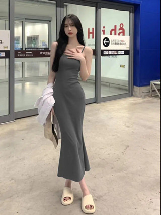 Women's Sleeveless Waist Sexy Tight Slimming Suspender Dress Covering ...