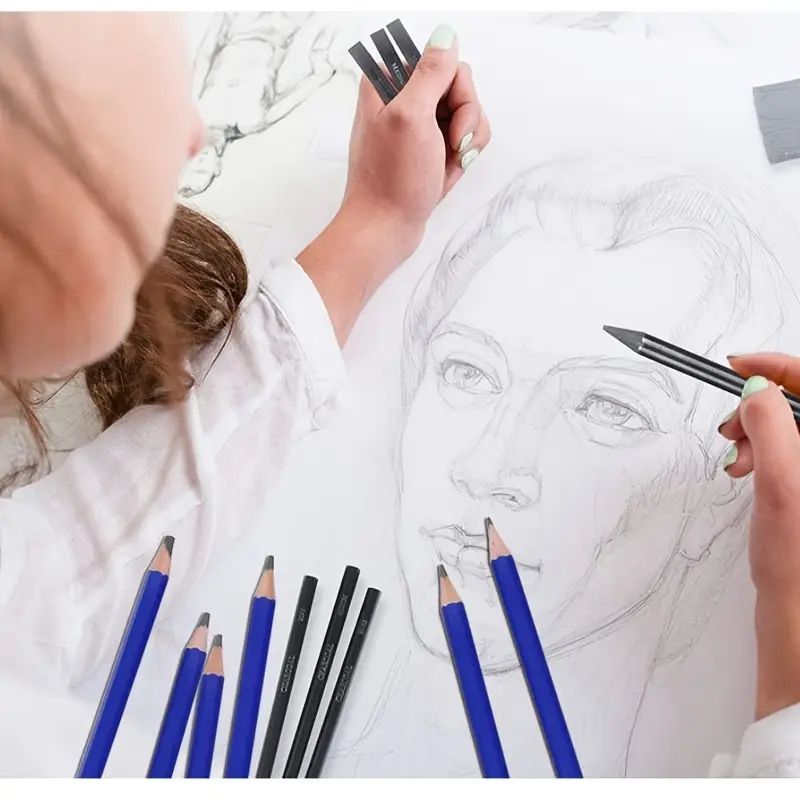 35-Piece Professional Drawing Kit with Sketching Pencils, Charcoal ...