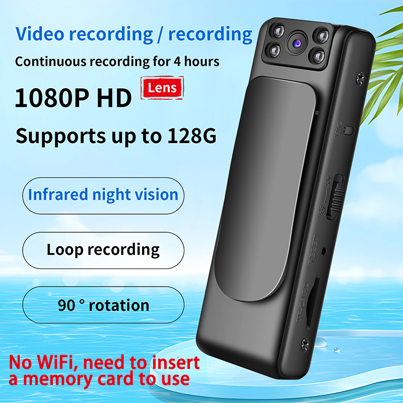 1080p Full Hd Body Wear Camera With Audio, Night Vision, Wide View 