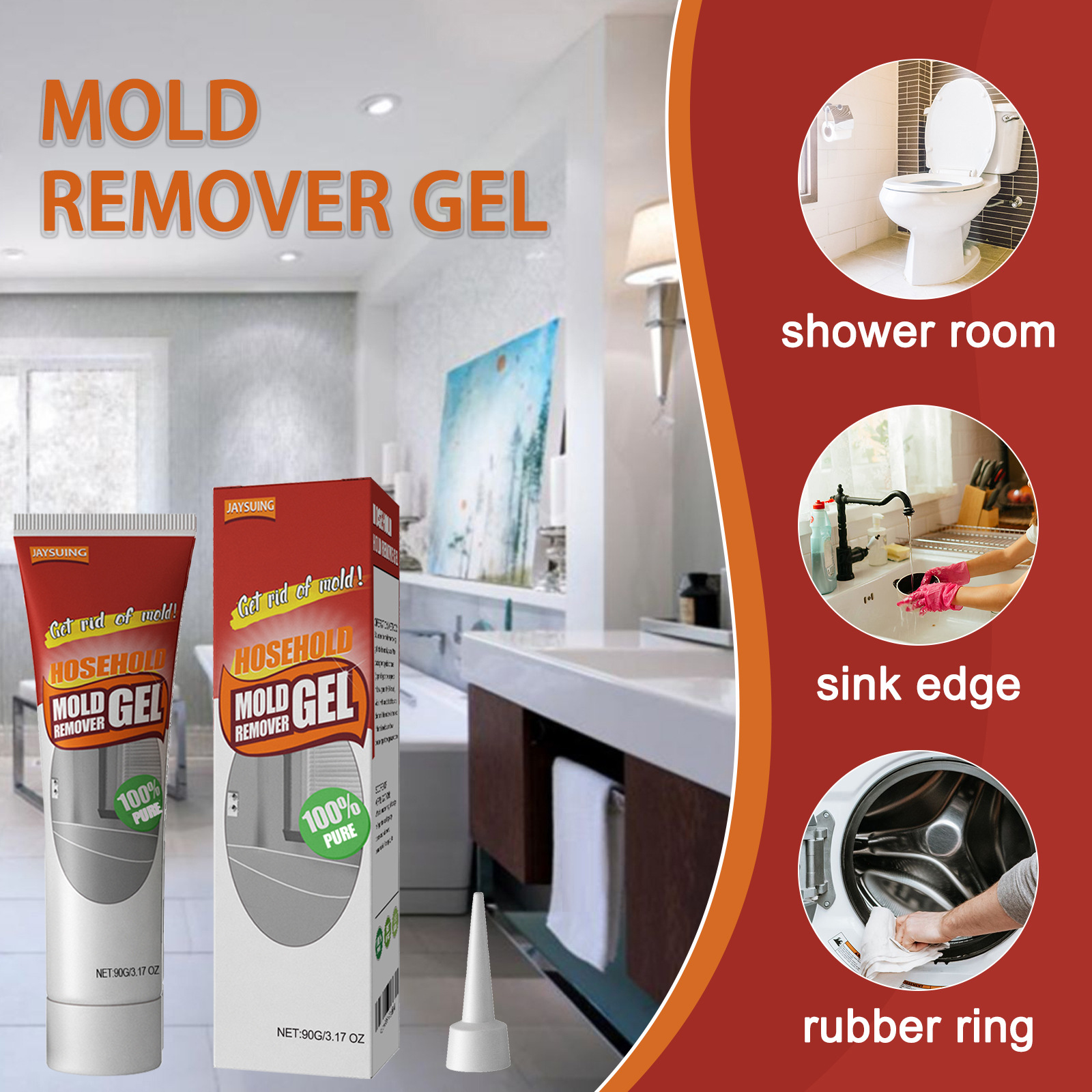 Jaysuing Mould Removing Gel Kitchen Toilet Wall White Wall Cleaning