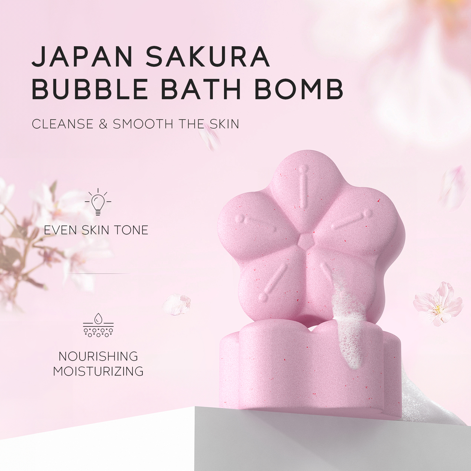 Cherry Blossom Bubble Explosion Bath Salt 30g Body Cleansing