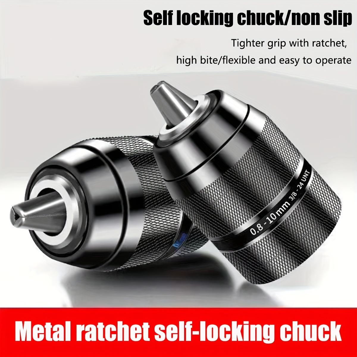 JT3 Self-tightening Keyless Drill Chuck 3/16-3/4 Inch CNC Lathe